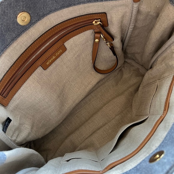 Michael Kors Isla Canvas Satchel Tote - Picture 7 of 10